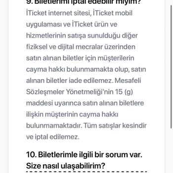 iticket.com.tr İade Seçeneği Olmayan Firma