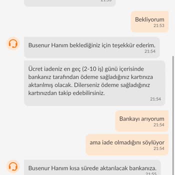 Trendyol Yemek Para İadesi Mağduriyeti