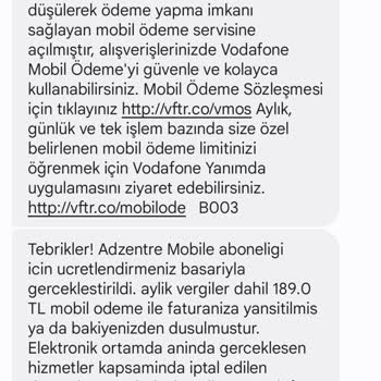 Vodafone Faturama Yansıyan Yüksek Ücret Ve Abonelik Sorunu