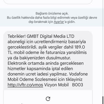 Vodafone Faturama Yansıyan Yüksek Ücret Ve Abonelik Sorunu