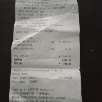 Koçtaş Dolap Aparat Eksikliği