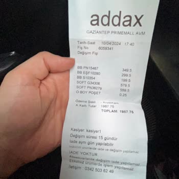 Addax İncelemeye Giden Ürünün Onaylanmaması