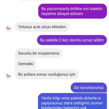 Modaroma_34 Üslupsuzluk Ürün Hakkında Yanlış Bilgi Verme Ve Durumu Düzeltmeme