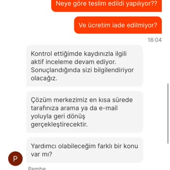 Migros Yeme'in Teslim Etmediği Siparişleri Teslim Edildi Göstermesi