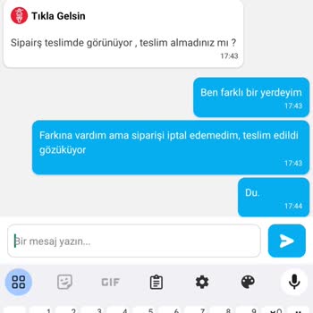 Usta Dönerci Tıkla Gelsin Sipariş İptali Sorunu