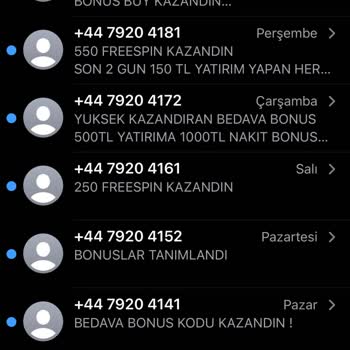 Türk Telekom +44 Lü Telefonlardan Gelen Bahis Mesajları