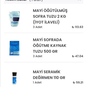 Mayi Tuz Yanlış Ürünler Geldi