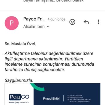 İlgisiz Payco Dönüşü Olmayan Tek Taraflı E Posta