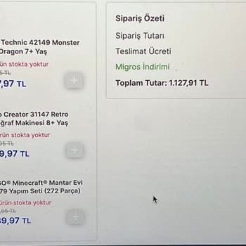 Migros Siparişi İptal Etti