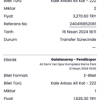Banabilet GS Pendik Maç Problemi
