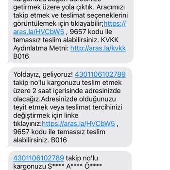 Aras Kargo Kargo Kapalı İş Yerime Ve Bana Teslim Edilmiş :)