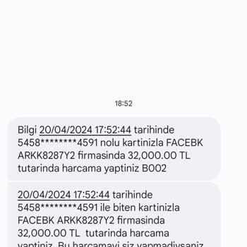 QNB Finansbank Kartımdan Facebook Üzerinden Bilgim Dışında Para Çekildi