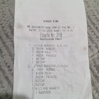 Burger King Ücretini Ödediğimiz Menü Yok
