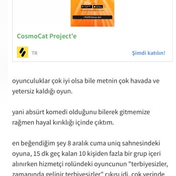 oyun atölyesi Oyun Atölyesinin Sergilediği Oyunda Çiftte Standart