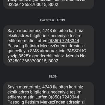 GS Passolig Kart Teslimat Sorunu Ve Müşteri Mağduriyeti