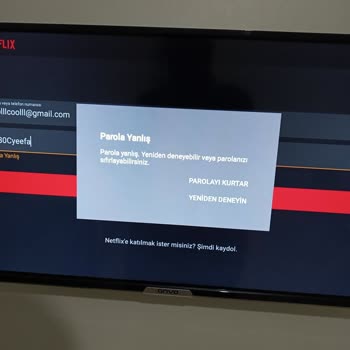 Onvo Netflix Şifre Yanlış Hatası