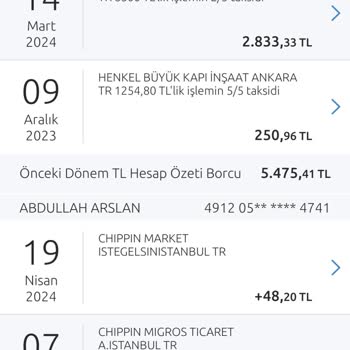 Chippin Para İadesi Yapmıyor