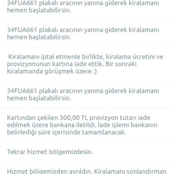TikTak Kirala Para İadesi Si
