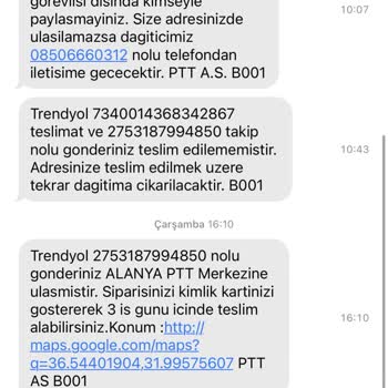 Alanya PTT Kargo Kuryecinin Kargomu Adrese Gelmeden Şubeye Götürmesi!