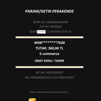 Yemeği Getirmeyen Ama Paramı Da İade Etmeyen "getir".
