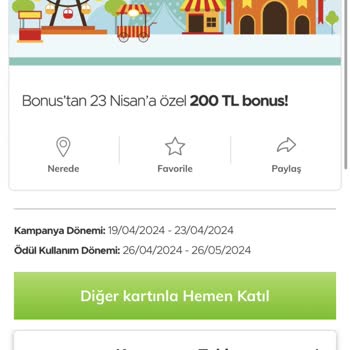Garanti BBVA Bonus Kart 23 Nisan Kampanya Mağduriyet Hk