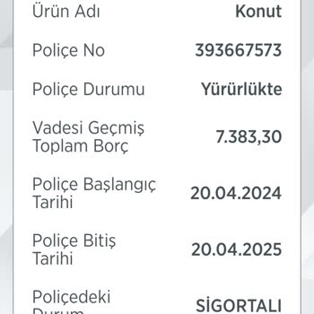 Ziraat Bankası Konut Kredisi İle Alakalı Konut Poliçesi Hak.