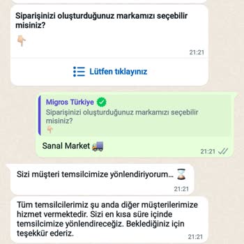 Migros Sanal Market Eksik Teslimat