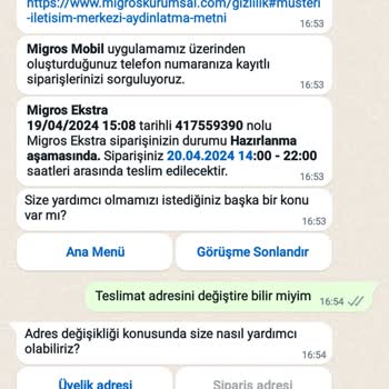 Migros Sanal Market Eksik Teslimat
