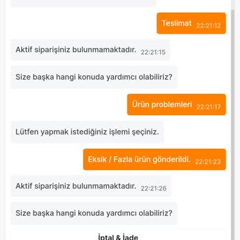 Migros Sanal Market Eksik Teslimat
