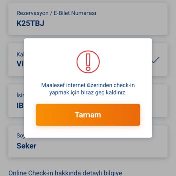 Sunexpress Online Check-in Ödeme Ve Sistem Hatası