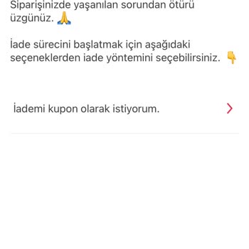 Yemeksepeti Eksik Ürün İade Sorunu