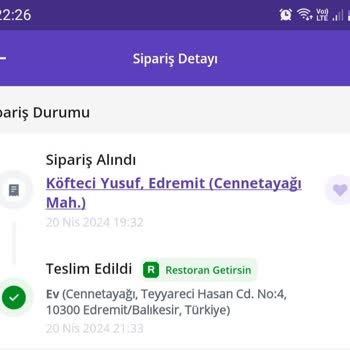 Köfteci Yusuf'tan 2 Saatte Gelmeyen Sipariş