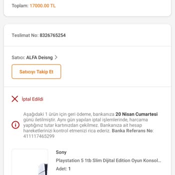 Trendyol Güvenlik İhlali Yüzünden 17 Bin Tl Param Gitti.
