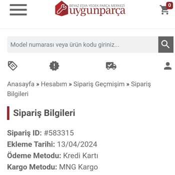 Uygunparca.com Ürünlerim Tedarik Edilmiyor!
