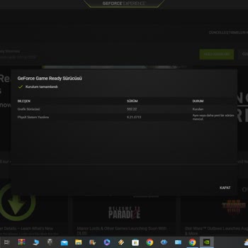 Geforce Experience Güncelleme Hatası Veriyor