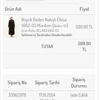 Sefamerve Para İadesi Yapılmaması