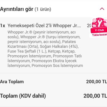 Burger King Hayal Kırıklığına Uğratan Menü Ve Yanlış Sipariş Teslimi