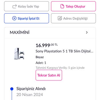 Pazarama Mağduriyeti, Fiyat Yanlış Yazılmış Diyerek Sipariş İptali