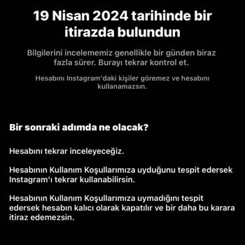 Instagram Hesabı İncelmeye Alındı