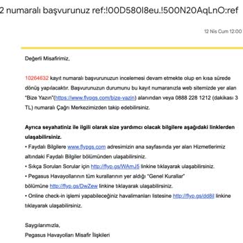 Pegasus Hediye Kart Faciası