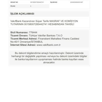 VakıfBank Kazandıran Tarife İstemiyorum