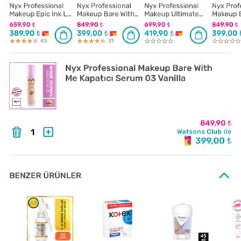Watsons Sepetteki Fiyat İle Gözüken Fiyat Arasında 100 TL Fark Var