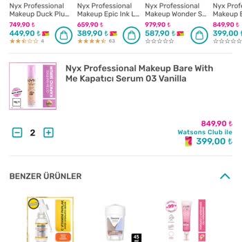 Watsons Sepetteki Fiyat İle Gözüken Fiyat Arasında 100 TL Fark Var
