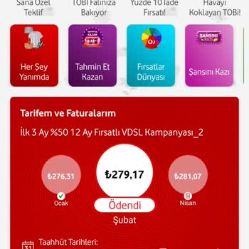 Vodafone İnternet Fatura Ödeyememe.
