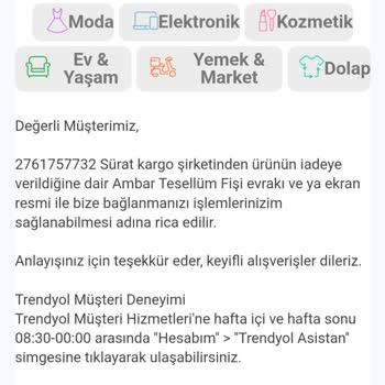 Technomen Trendyol Yanlış Giden Ürünümü Geri Yollamadı.