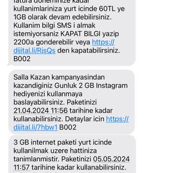 Turkcell İnternet Paketi Şikayeti