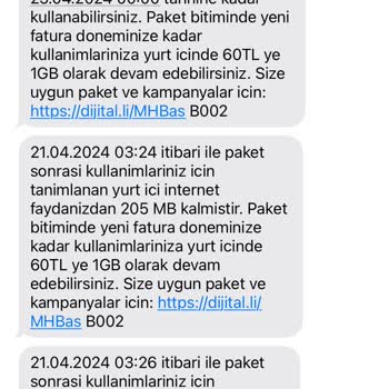 Turkcell İnternet Paketi Şikayeti