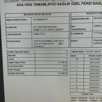 Axa Saglik Hasar Ödemesi Yapmıyor