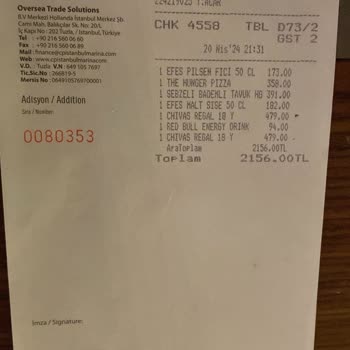 The Hunger Menüde Olmayan İçkiyi Hesaba İstediği Fiyatı Yazıyor!