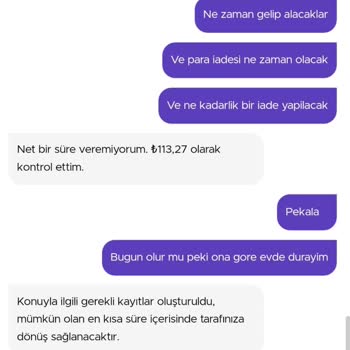 Getir Büyük, İade Taleplerimi Gerçekleştirmiyor.